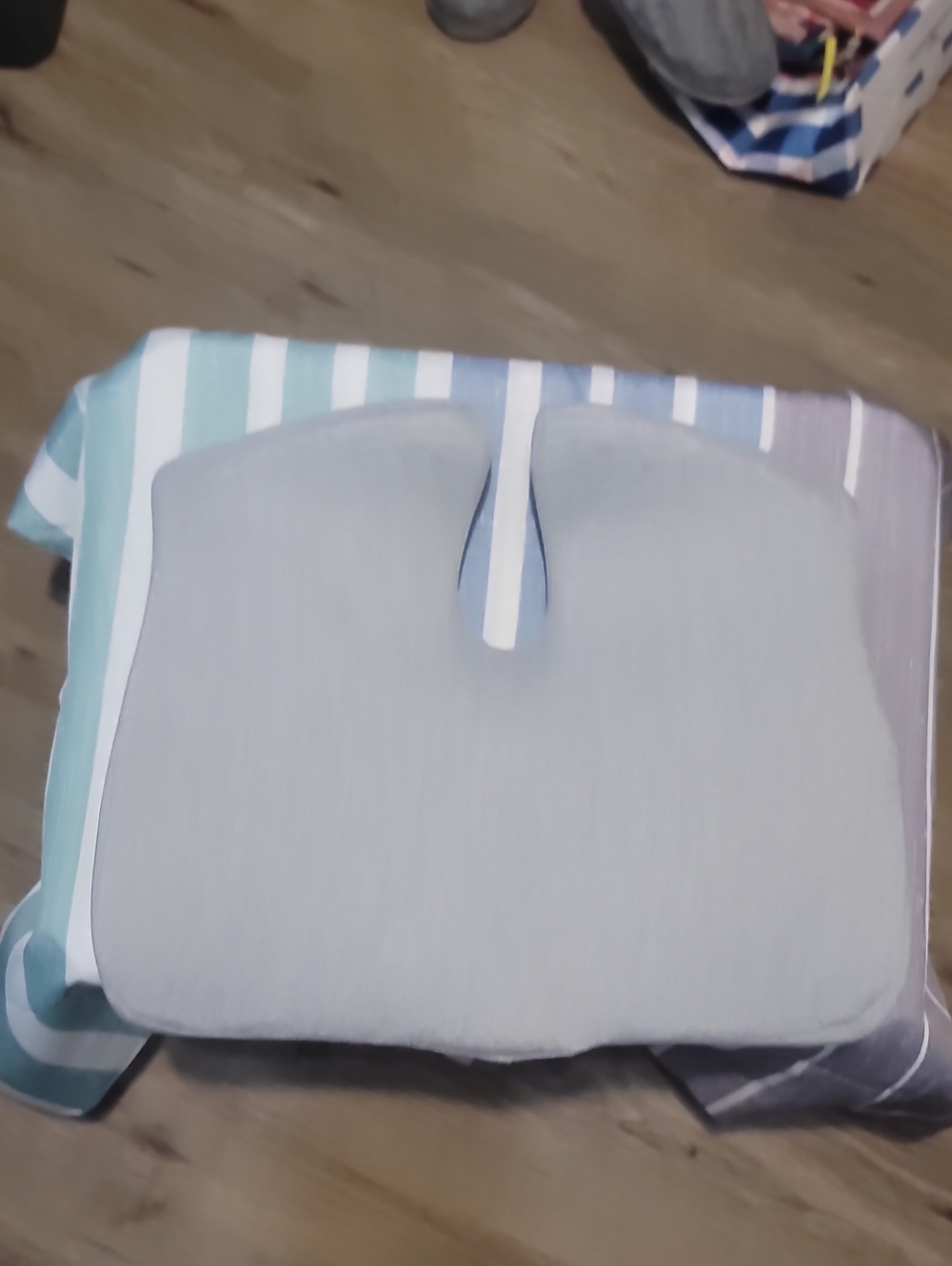 Gray Orthopedic Seat Cushion with Coccyx Cutout